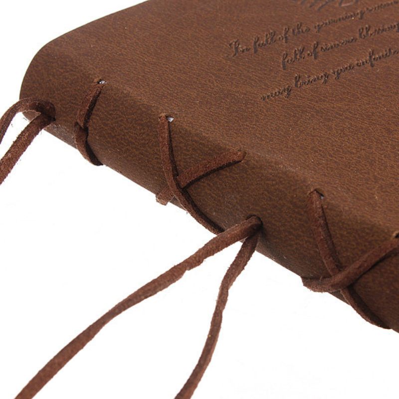 10x14cm Klasszikus Retro Bőr Kulcsos Üres Naplófüzet Vintage String Journal Vázlatfüzet