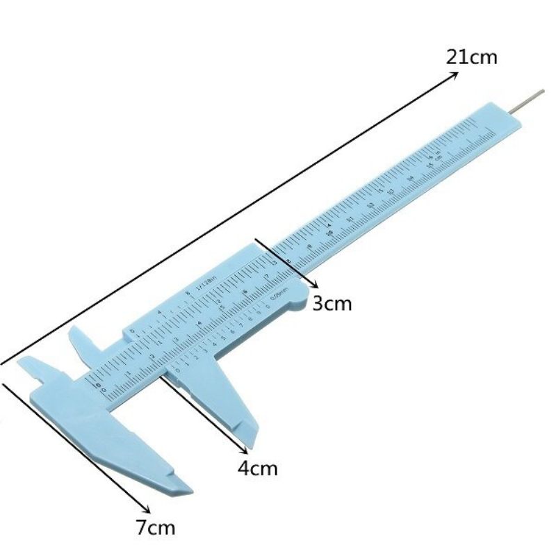 150 mm-es Műanyag Tolómérő Munkahelyi Otthoni Munkához Többszínű Mérésekhez