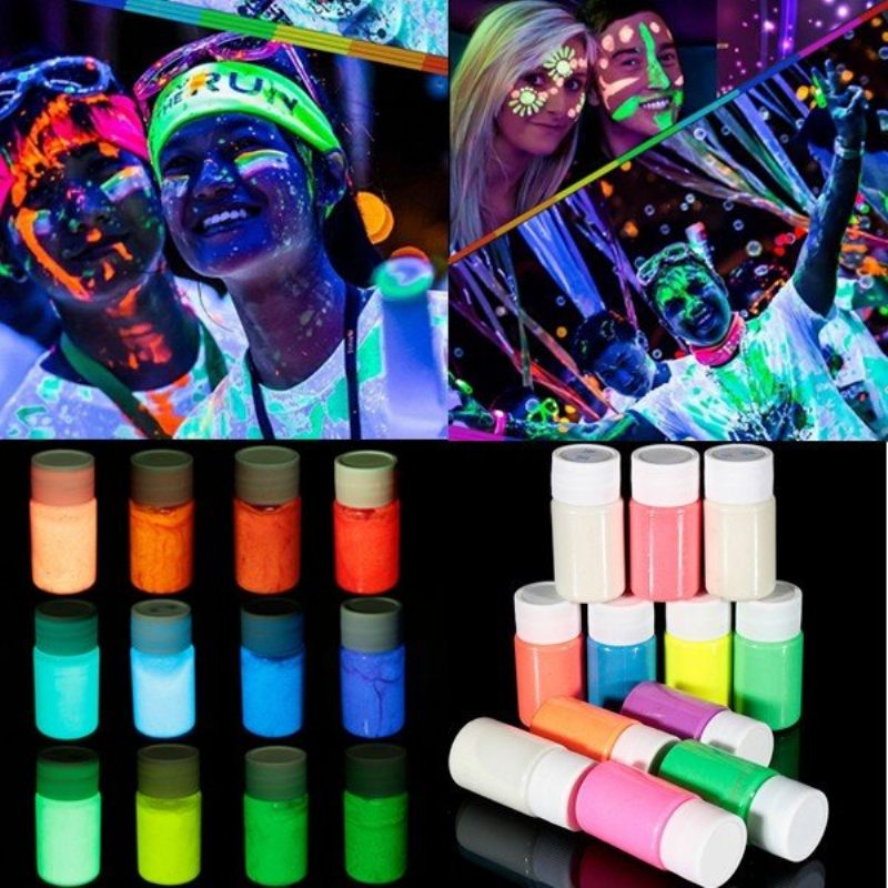 Sötét Festékben Világító Fekete Világos Éjszakai Fluoreszkáló Uv Ultraibolya Festék Super Bright Art