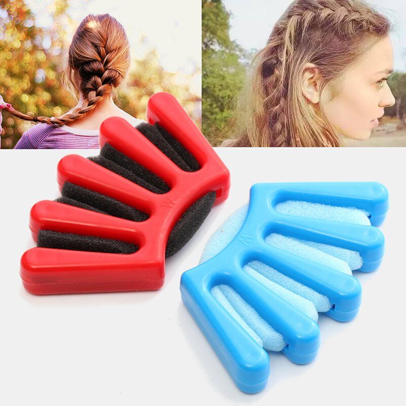 3 Színű Five Fingers Design Női Hajfonó Eszköz Twist Hair Braider Formázó Barkács Kiegészítő