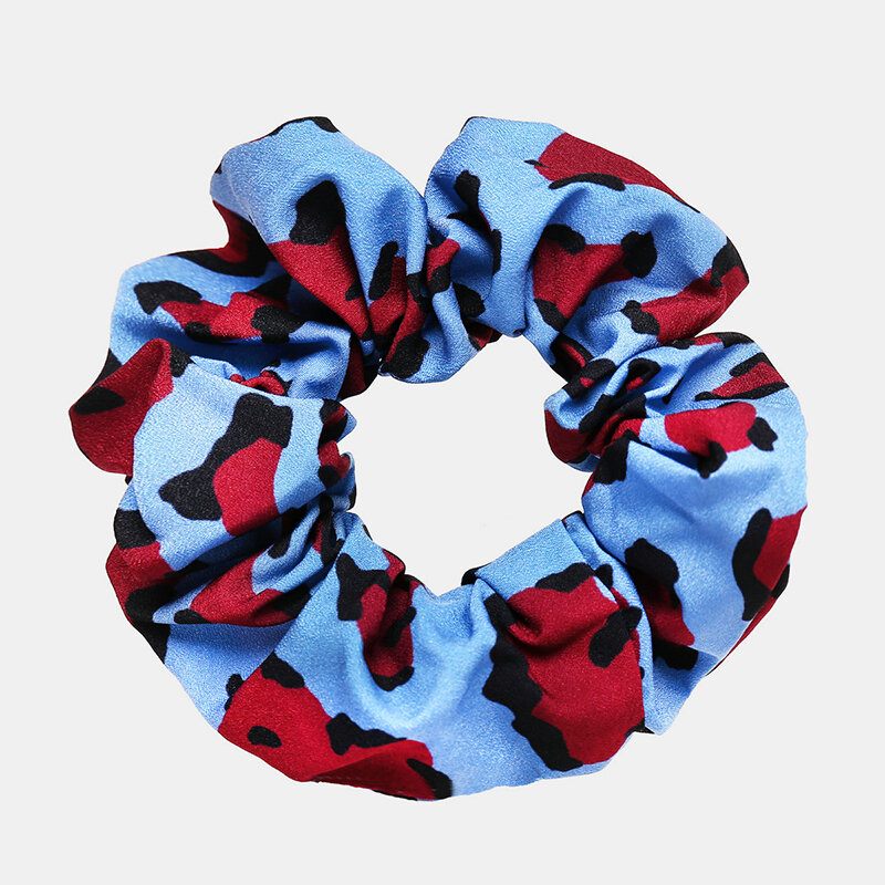 Hair Scrunchie Bársony Elasztikus Szatén Hajpántok Szabálytalan Leopárd Lófarok Kötelek Kötél