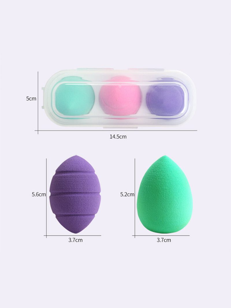 3 Db-os Sminkfelfújó Szett Nedves-száraz Kettős Célú Beauty Egg Sminkeszköz