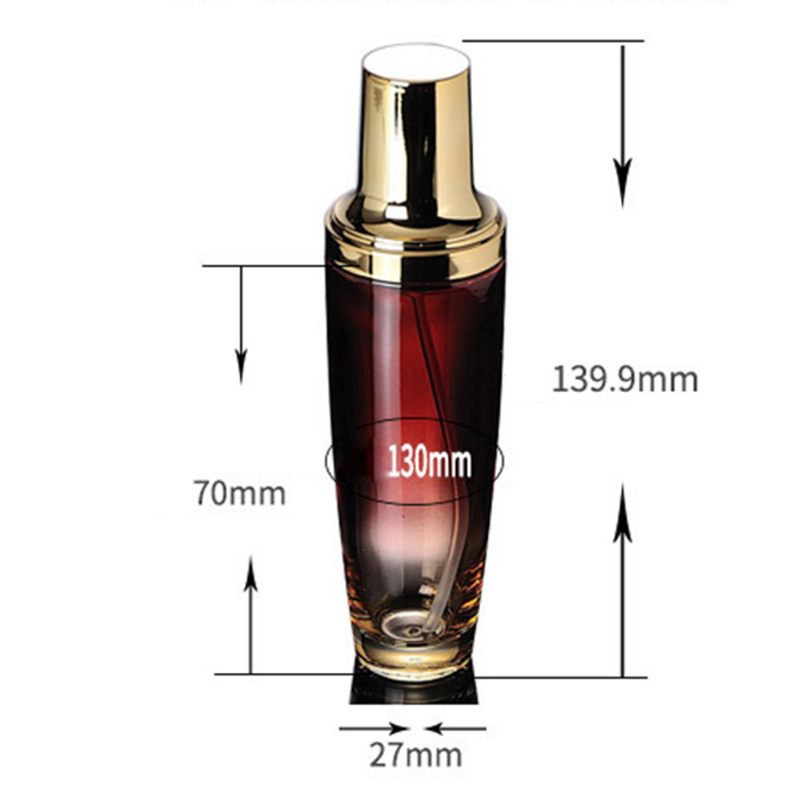 50 Ml-es Üres Pump Press Lotion Bottle Női Kisméretű Újratölthető Üvegpalackos Permetező Sminkhez Kozmetikai Alapozó Krém Illóolaj