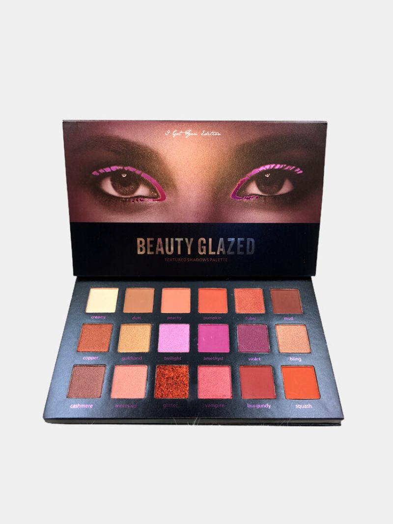 Beauty Glazed Matt Csillogó Szemhéjfesték Paletta Eyes Smink Természetes Hosszantartó