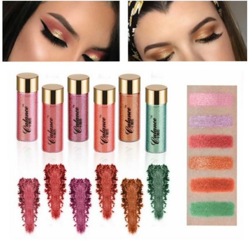 Calance Diamond Mermaid Glitter Szemhéjpúder Villanó Púder Pigment Vízálló Hosszan Tartó 6 Szín