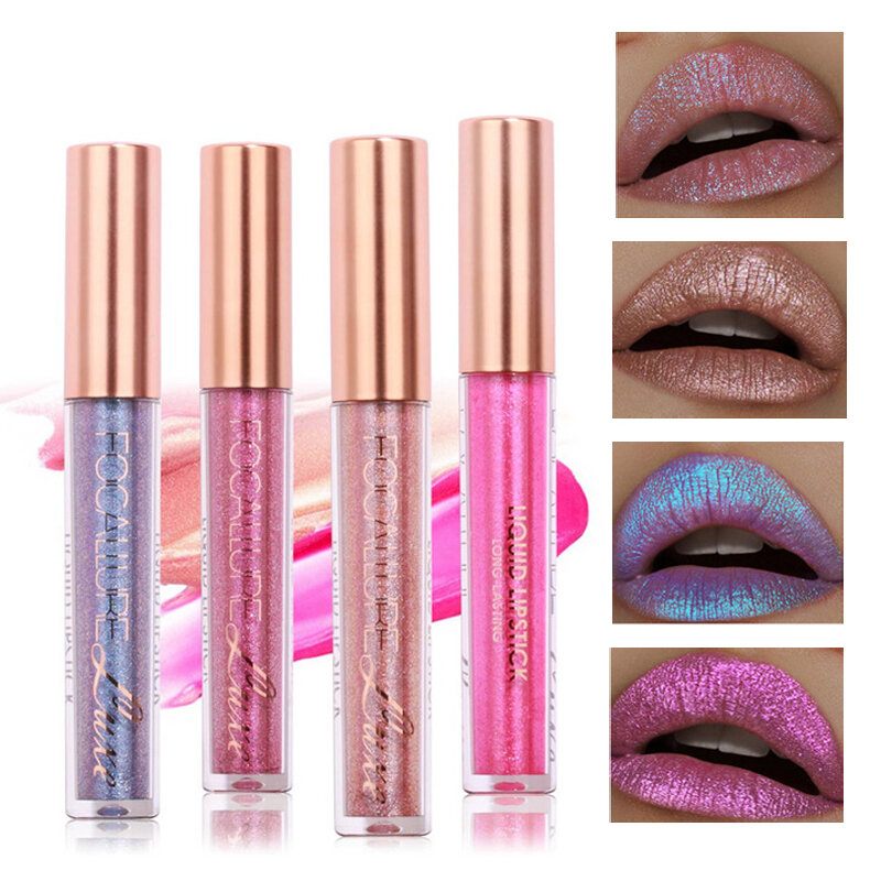 Focallure Glitter Color Matt Szájfény Diamond Sand Sexy Pearl Folyékony Rúzs 6 Szín