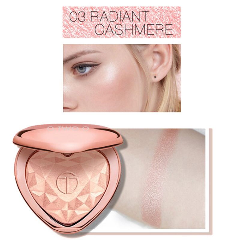 Heart Shimmer Highlighters Paletta Tartósan Ragyogó Arckiemelő Púder 3d Arcsminkhez