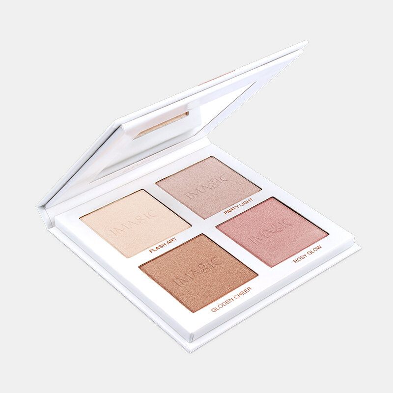 Imagic 4colors Highlighter Powder Palette Shimmer Contouring Highlight Face Bronzer Sminkpúder