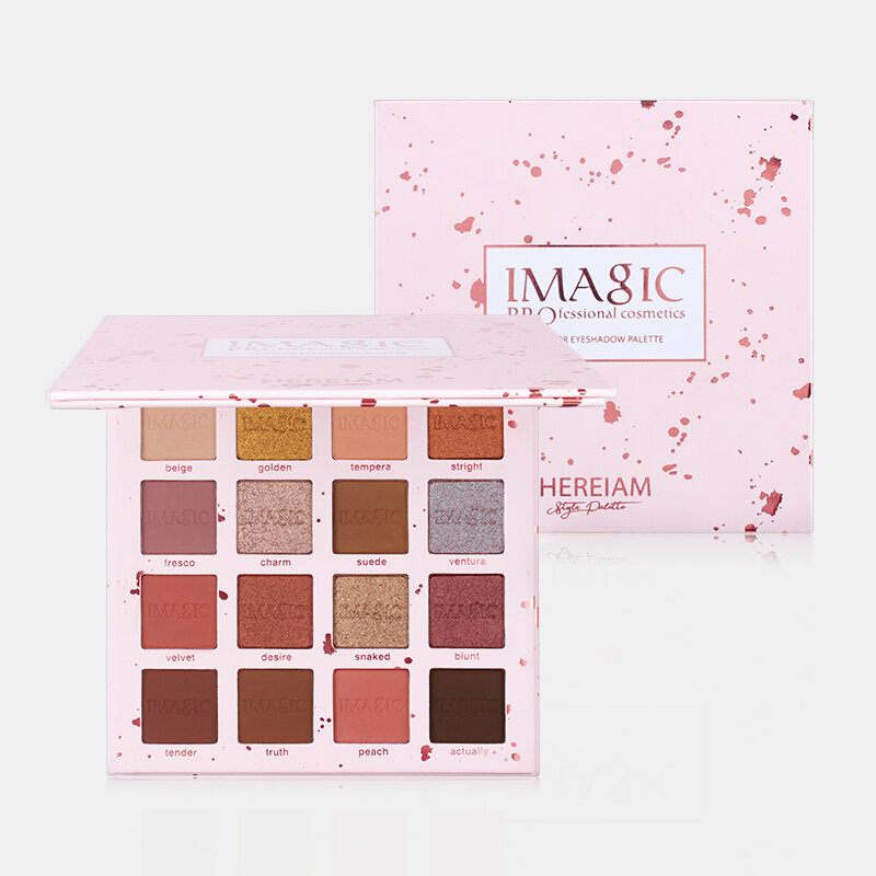 Imagic Bájos Csillogó Szemhéjpúder 16 Színű Nude Matt Shimmer Paletta