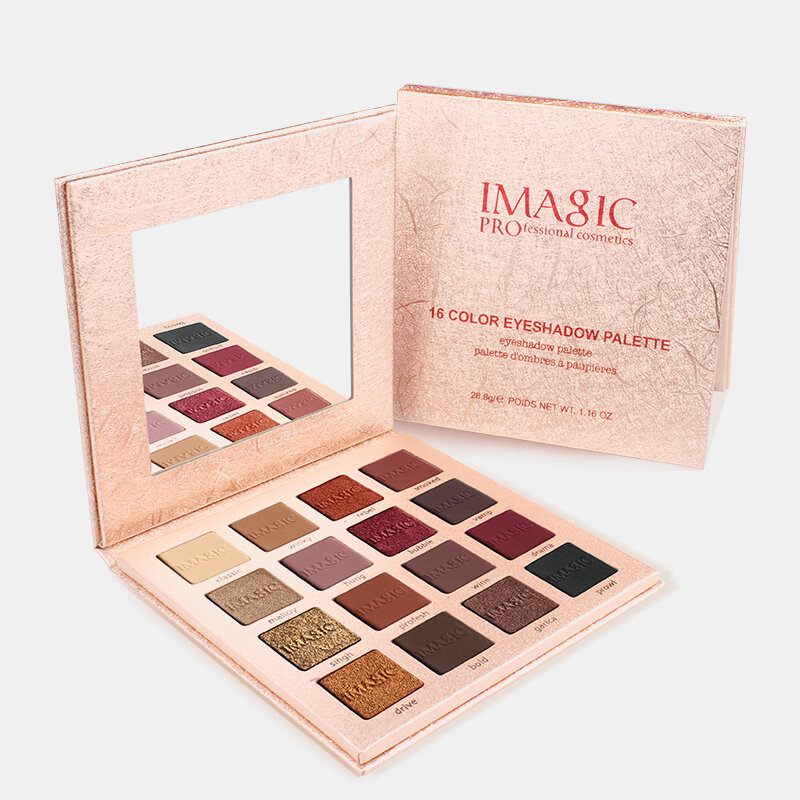 Imagic Bájos Csillogó Szemhéjpúder 16 Színű Nude Matt Shimmer Paletta