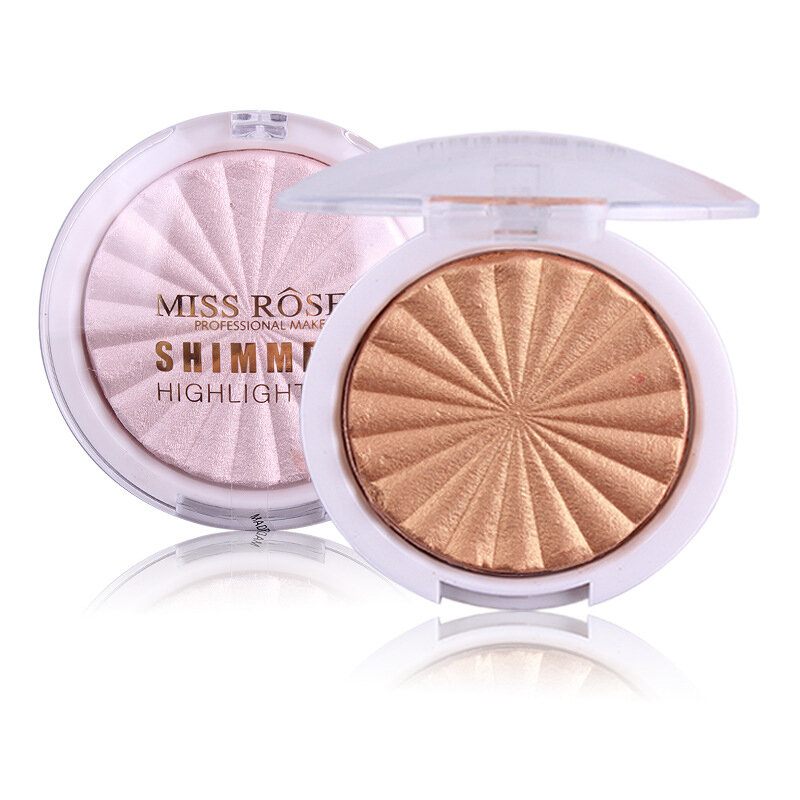 Miss Rose Kiemelő Smink Paletta White Gold Shimmer Glow Brightening Púder Kiemelők Cosmeti