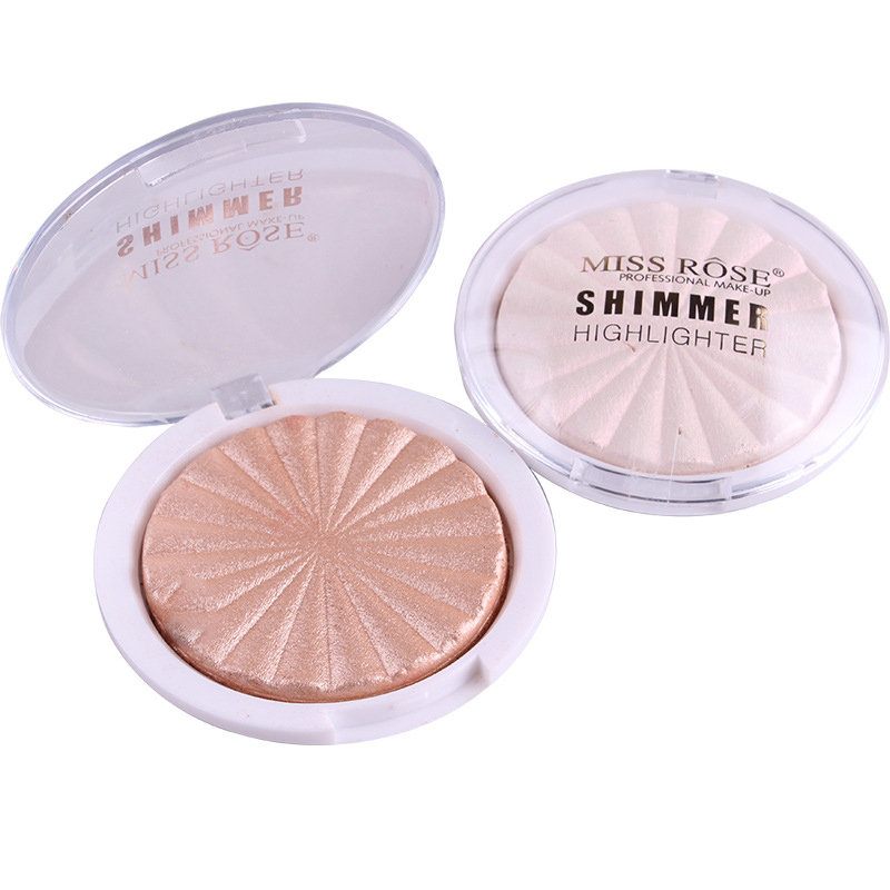 Miss Rose Kiemelő Smink Paletta White Gold Shimmer Glow Brightening Púder Kiemelők Cosmeti