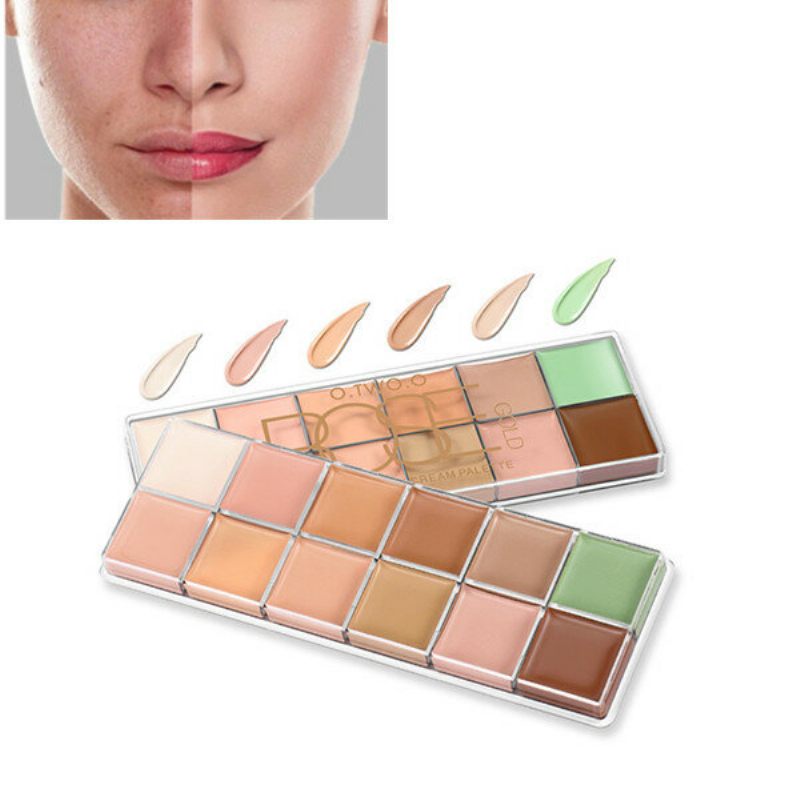 O.two.o 12 Colors Smink Korrektor Paletta Contour Akne Fedő Krém Hosszantartó Vízálló