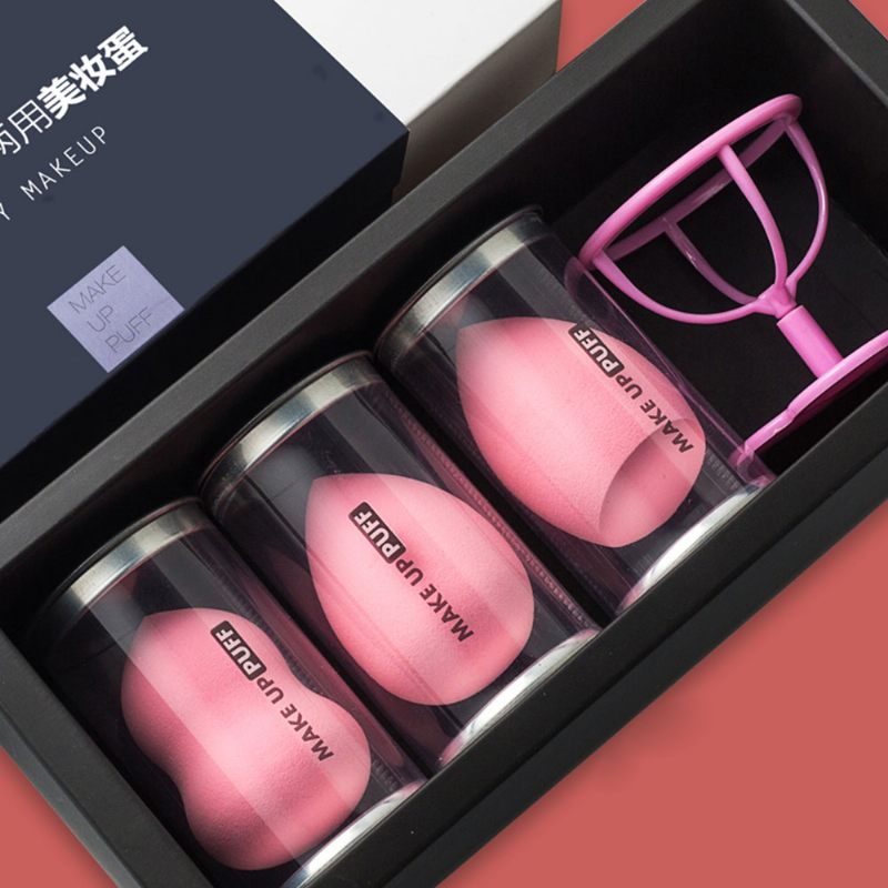 Sminkpúder Puff Dry Wet Három Alakú Szivacs Sminkeszköz Beauty Blender