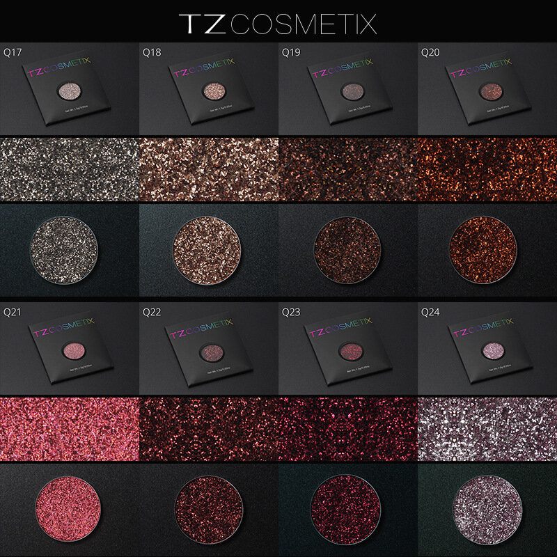 Tz Pressed Glitters Single Eyeshodow Diamond Rainbow Eyes Make Up Cosmetics