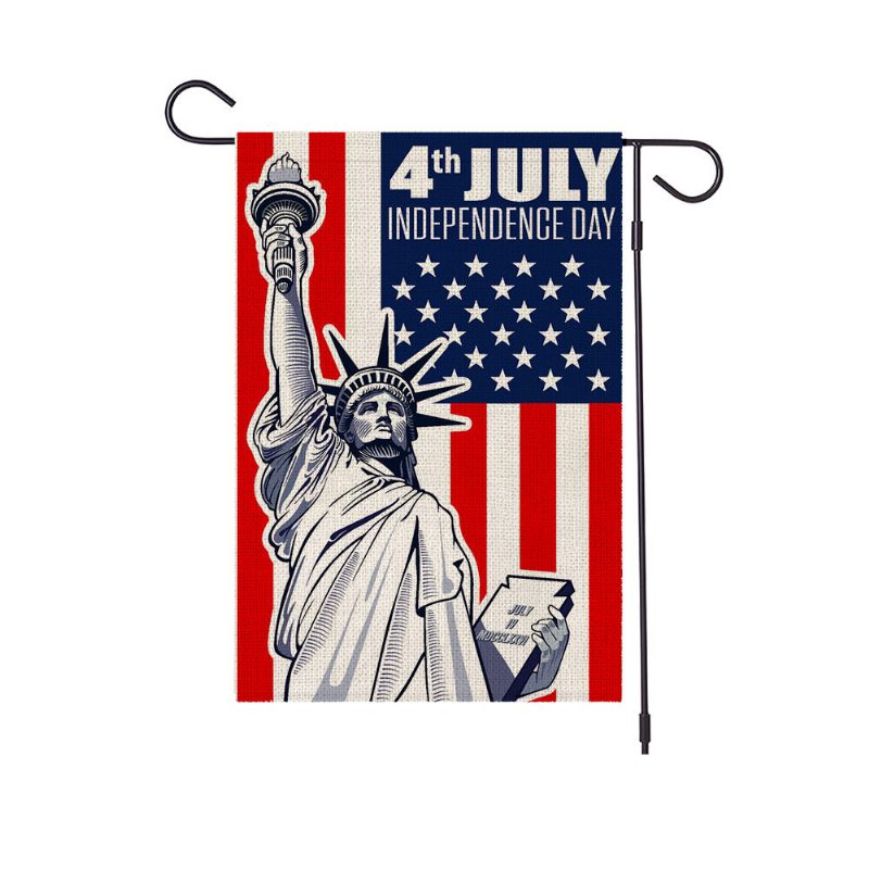 Amerikai Függetlenség Napja Kerti Zászló Ünnepi Nemzeti Kétoldalas Digitális Nyomtatás