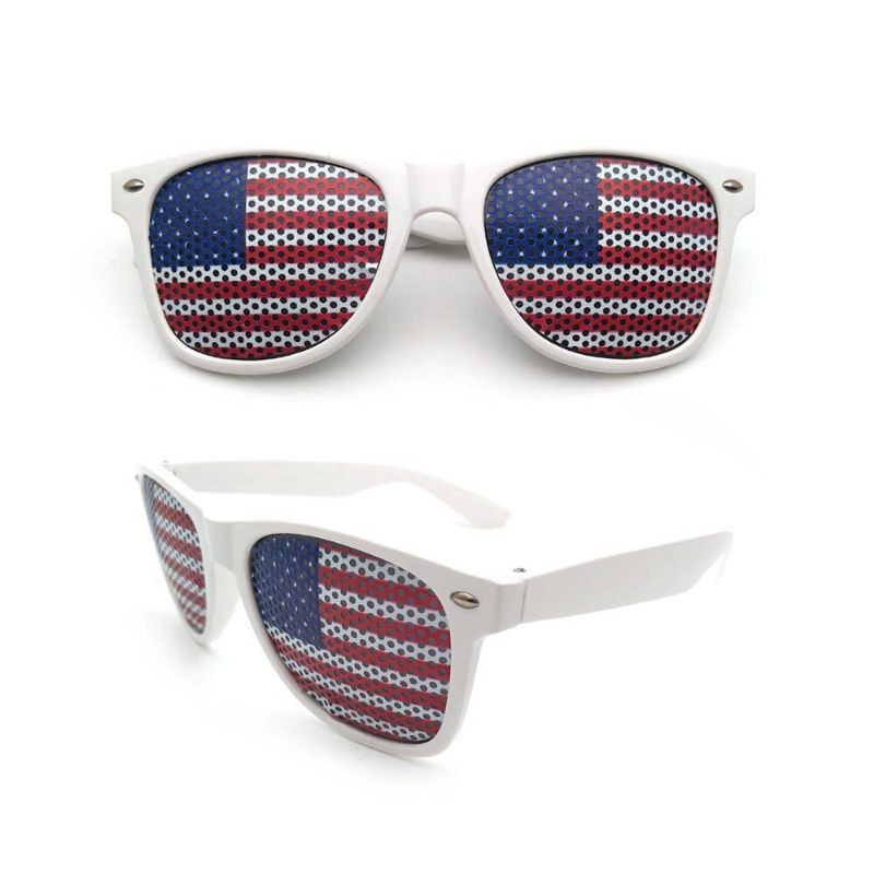 Amerikai Zászló Usa Hazafias Design Műanyag Redőnyszemüvegek Ernyők Napszemüvegek A Függetlenség Napi Parti Dekorációhoz