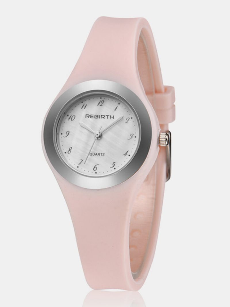 Divatos Zselés Szilikon Női Óra Princess Pink Quartz Watch Vízálló Köróra