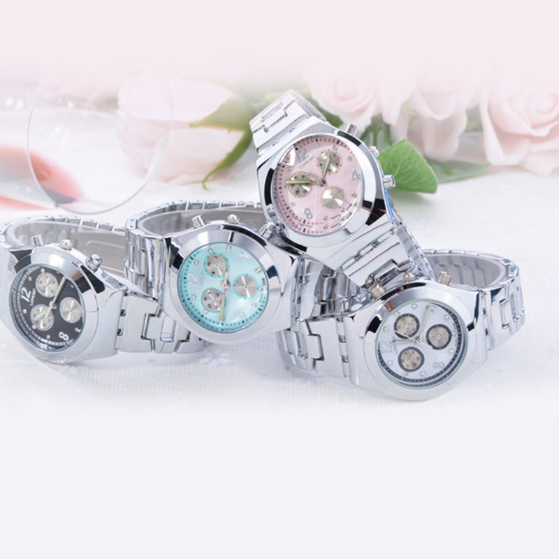 Gyémánttal Díszített Óra Lady Luminous Hands Watch Üzleti Utazók Számára Vízálló