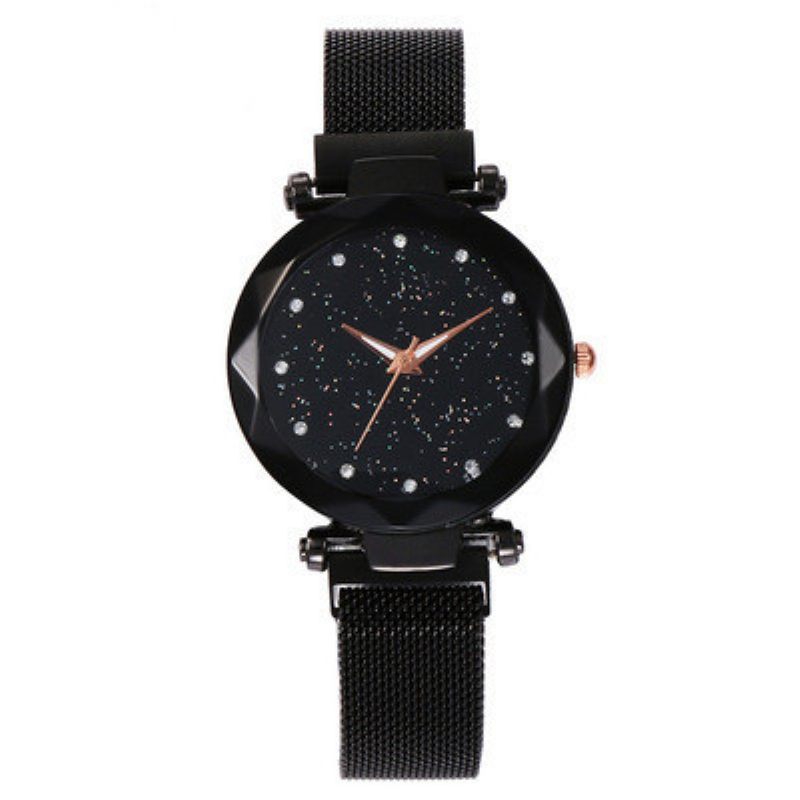 Mágneses Lazy Quartz Watch Határokon Átnyúló Akciós Starry Star Rhinestone Vibrato Sky