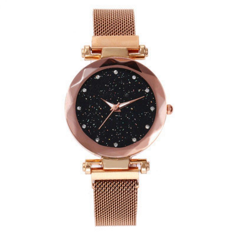 Mágneses Lazy Quartz Watch Határokon Átnyúló Akciós Starry Star Rhinestone Vibrato Sky