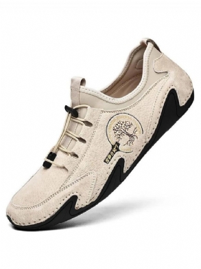 Menico Férfi Kézzel Készített Bőrcipő Soft Driving Loafers Cipő