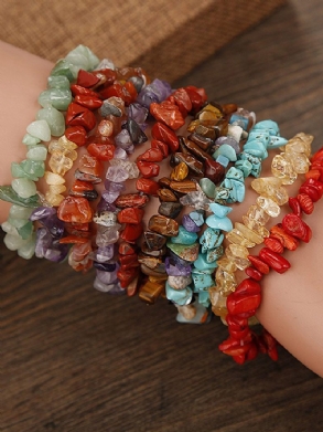 Bohemian Natural Crystal Kavics Karkötő Retro Stílusú Wish Kristály Nőknek