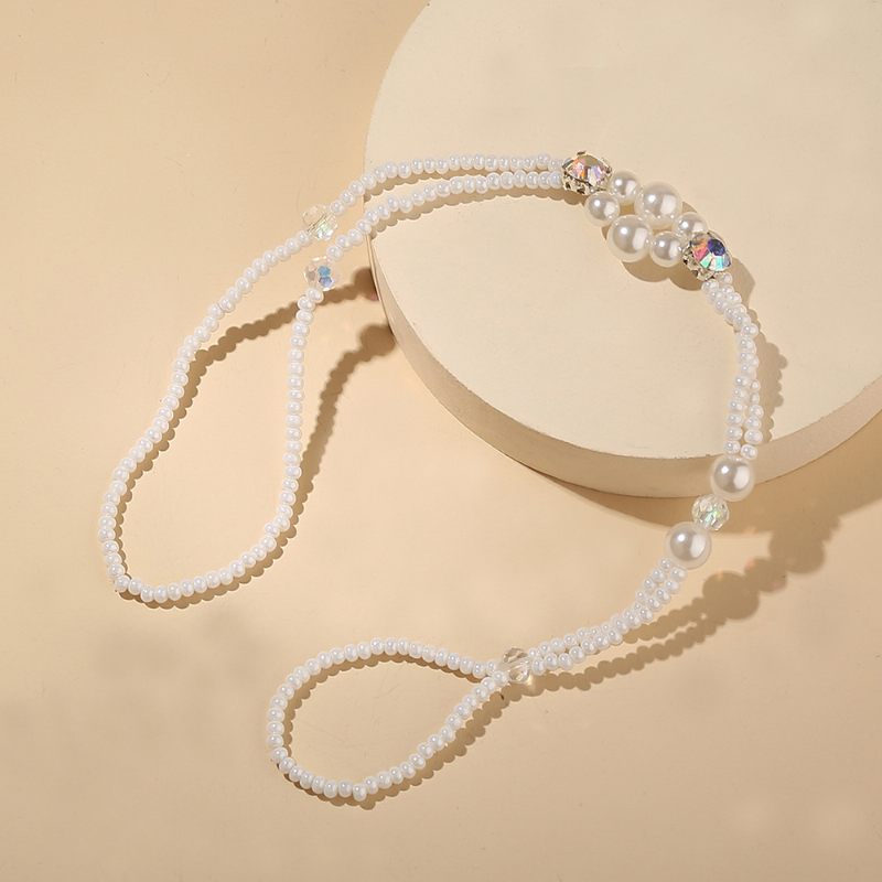 Nyári Fresh Pearl Diamond Crystal Gyöngyös Bokalánc Egyszerű Szexi Lábujjlánc