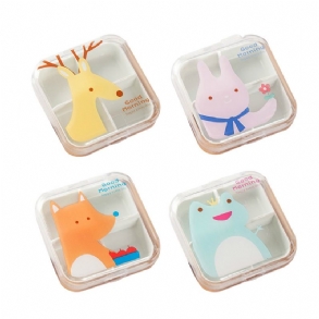 Cartoon Animal Cute Pill Box Legjobb Utazási Tabletta Tartály Napi Használatra 4 Rács