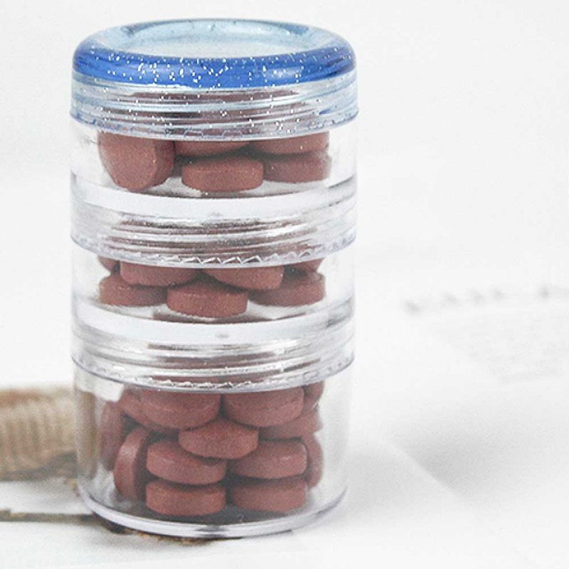 Clear Stacking Pill Organizer Multifunkcionális Élelmiszer-fehérje Por Gyógyszer Palack