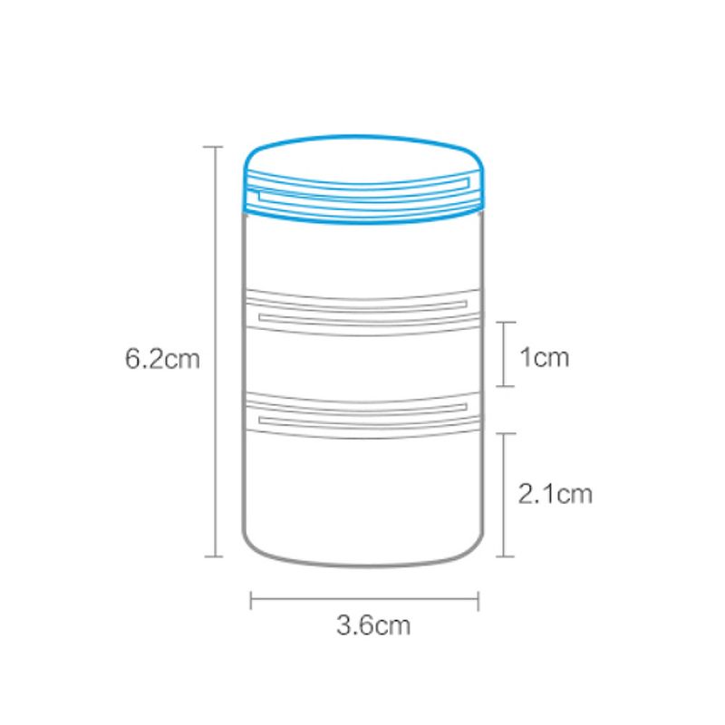 Clear Stacking Pill Organizer Multifunkcionális Élelmiszer-fehérje Por Gyógyszer Palack