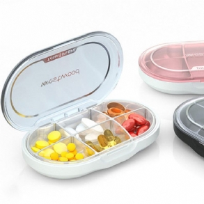 Westwood Premium Utazási Pirulaszervező Tok Porálló 6 Rekeszes Hordozható Heti Tabletta Doboz Gyógyszeres Vitaminhoz