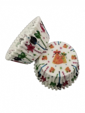 100db Muffin Karácsonyi Csengő Cupcake Csomagoló Papírpoharak Tojás Olajálló Tok Otthoni Barkács Sütőeszköz