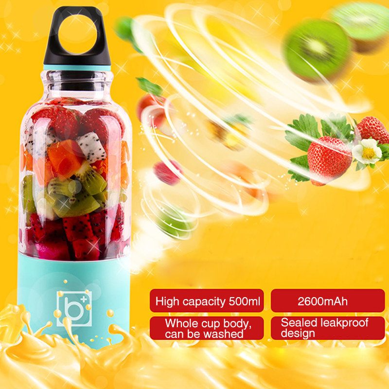 500 Ml-es Hordozható Facsaró Csésze Usb Újratölthető Elektromos Automata Bingó Zöldségekhez Gyümölcsléfőző