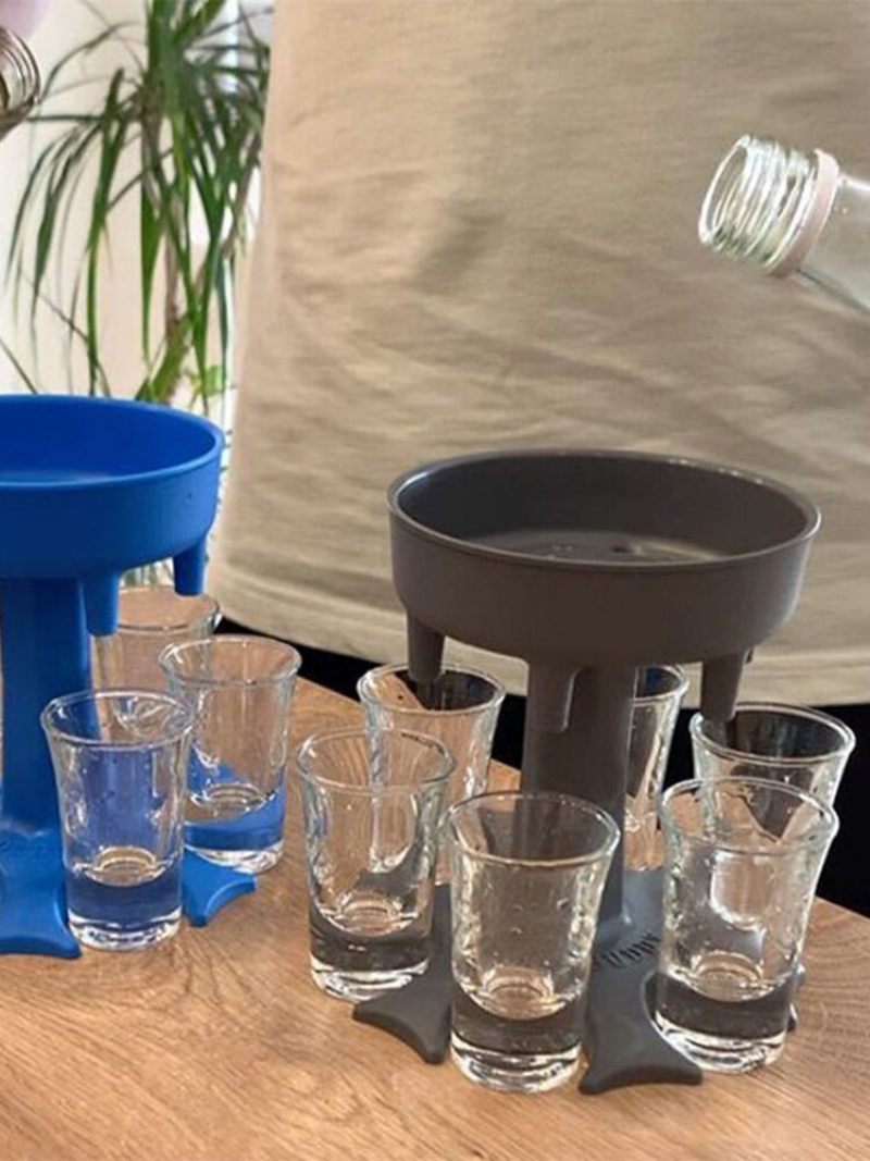 6 Shot Glass Adagoló Tartó Bor Whiskey Sör Állvány Tartozékok Caddy Liquor Party Games Ivóeszközök