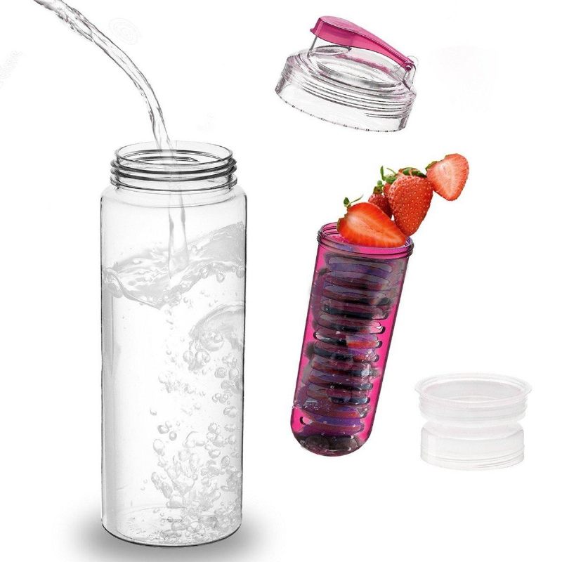 800 Ml-es Infuser Vizes Palackok Kerékpározás Sport Edzés Gyümölcs Infúzió Bpa Mentes