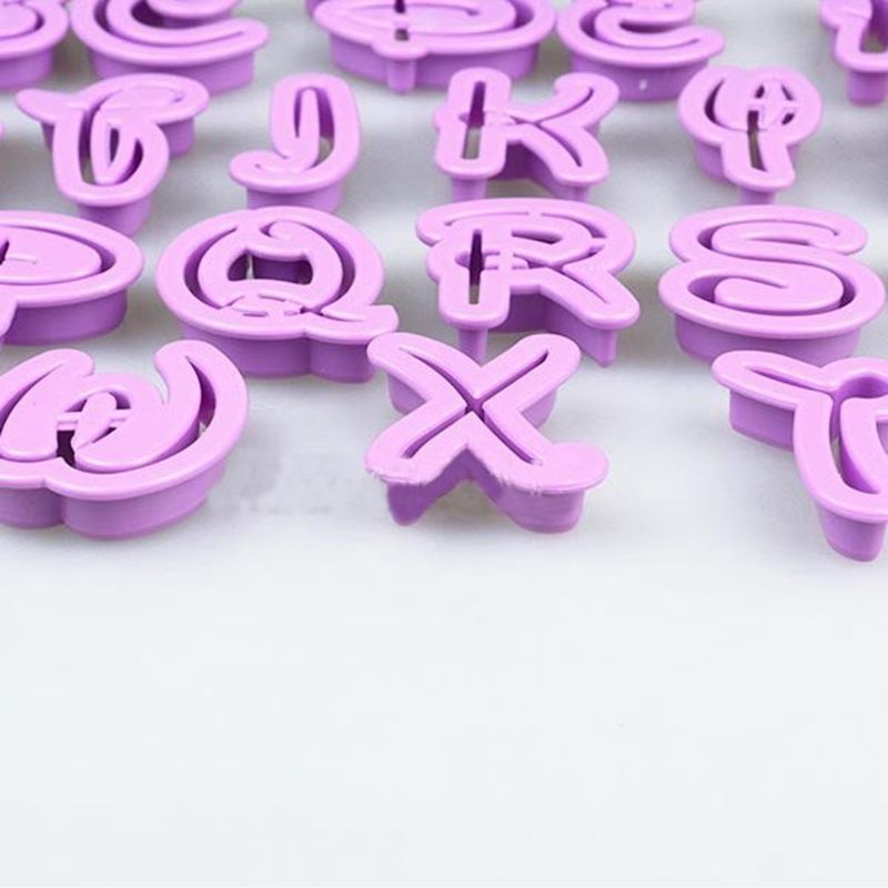 Alphabet Letter Cookies Dombornyomó Vágók Tortadíszítő Fondant Sugarcraft Eszköz