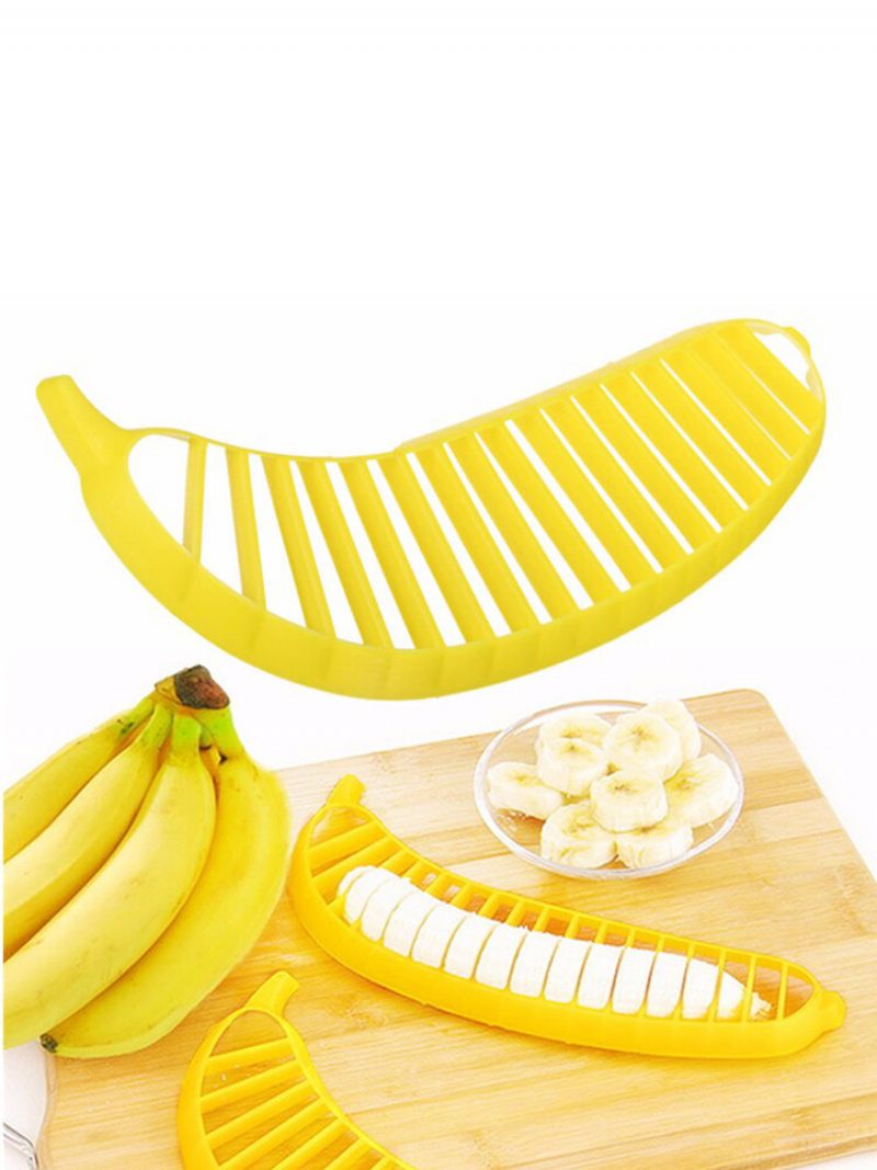 Banán Szeletelő Vágó Aprító Gyümölcssaláta Zöldséghámozó Konyhai Eszköz