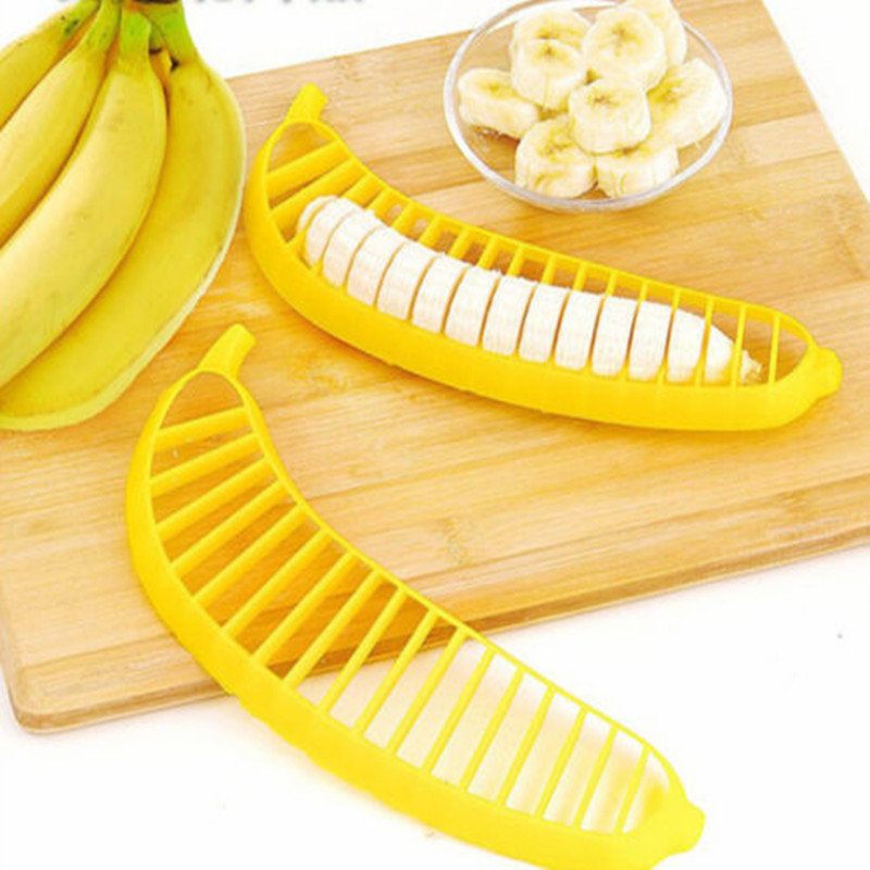 Banán Szeletelő Vágó Aprító Gyümölcssaláta Zöldséghámozó Konyhai Eszköz