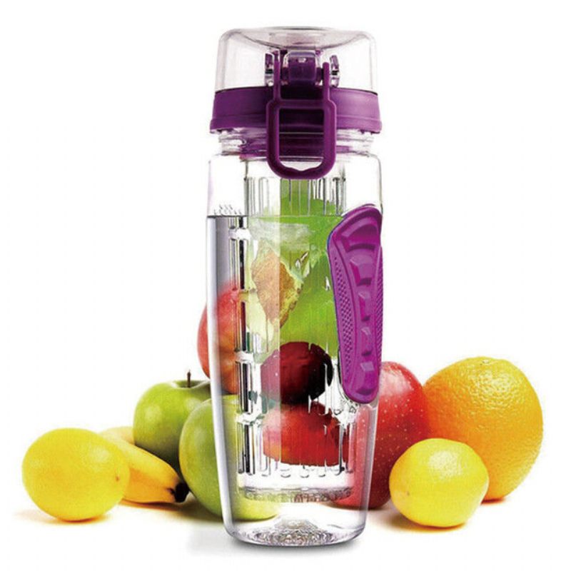 Bpa Mentes Gyümölcs Infuser Sport Gyümölcsoszlop Vízforraló Műanyag Gyümölcspohár 1000 Ml Limonádé Űrpalack