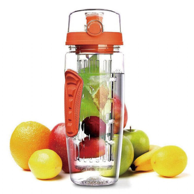 Bpa Mentes Gyümölcs Infuser Sport Gyümölcsoszlop Vízforraló Műanyag Gyümölcspohár 1000 Ml Limonádé Űrpalack