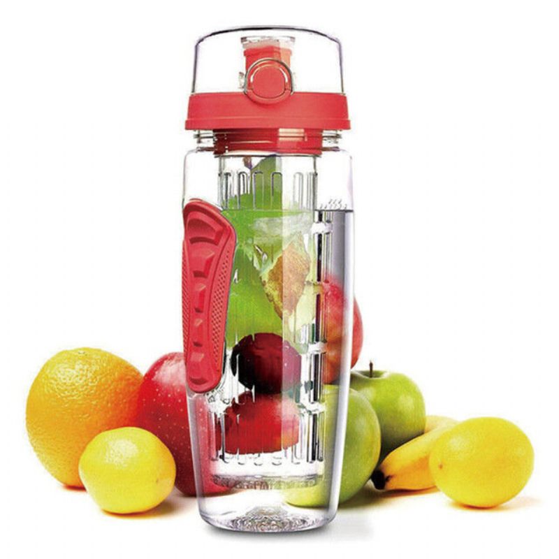 Bpa Mentes Gyümölcs Infuser Sport Gyümölcsoszlop Vízforraló Műanyag Gyümölcspohár 1000 Ml Limonádé Űrpalack