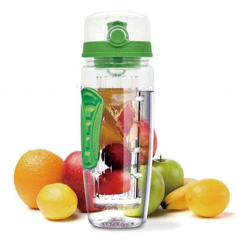 Bpa Mentes Gyümölcs Infuser Sport Gyümölcsoszlop Vízforraló Műanyag Gyümölcspohár 1000 Ml Limonádé Űrpalack