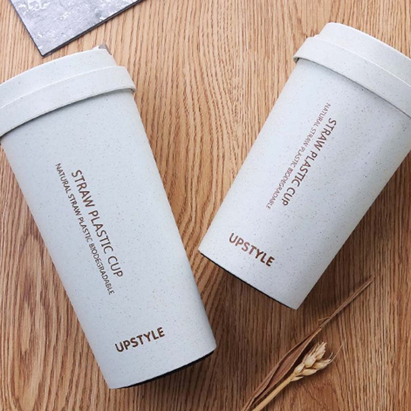 Búzaszalma Csésze Női Diák Fresh Creative Simple Cup Személyre Szabott Műanyag Hordozható Pohár