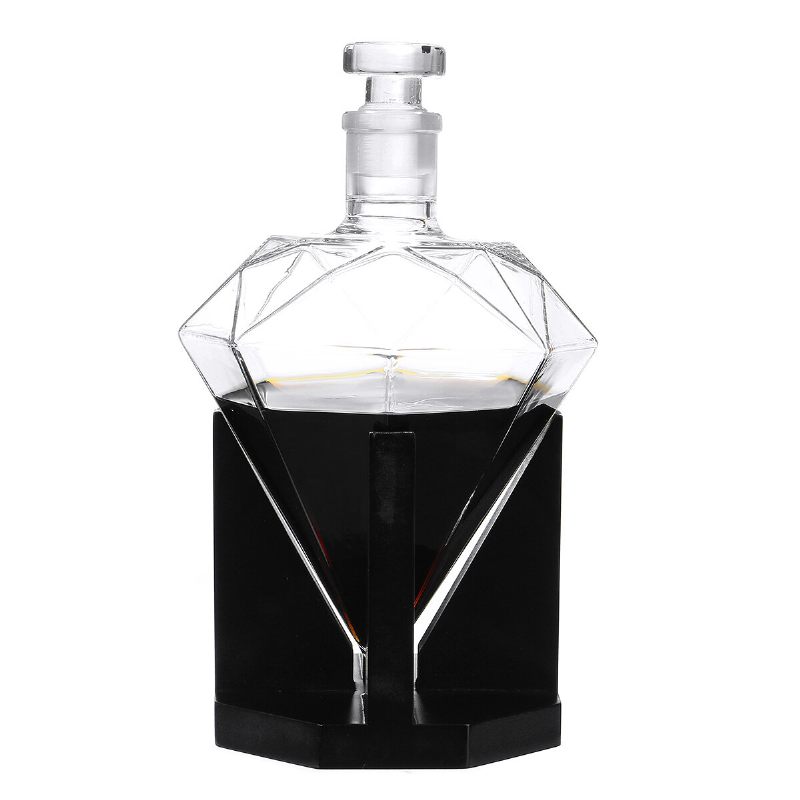 Diamond Decanter Kézműves Alakú Üveg Fehérboros Palack Gyémánt Vodka Boros Tartály