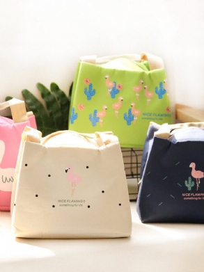 Flamingo Insulation Lunch Box Bag Bevásárló Tote Bag Momy Bag