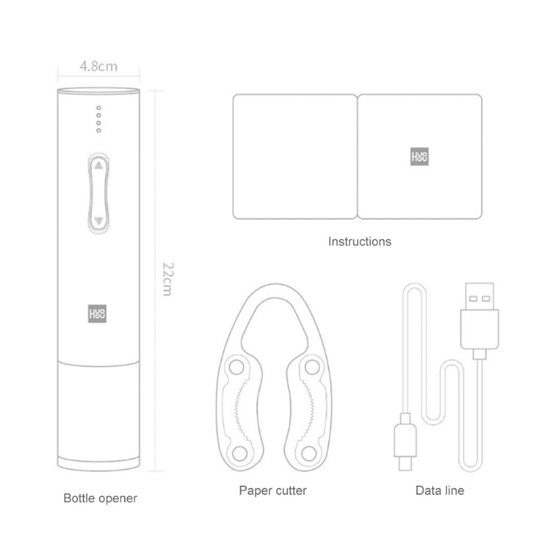 Huohou Elektromos Dugóhúzós Sörnyitó Usb Újratölthető Borosüvegnyitó Akkumulátor Kijelzővel És Alacsony Zajszinttel A 6s Gyors Nyitáshoz