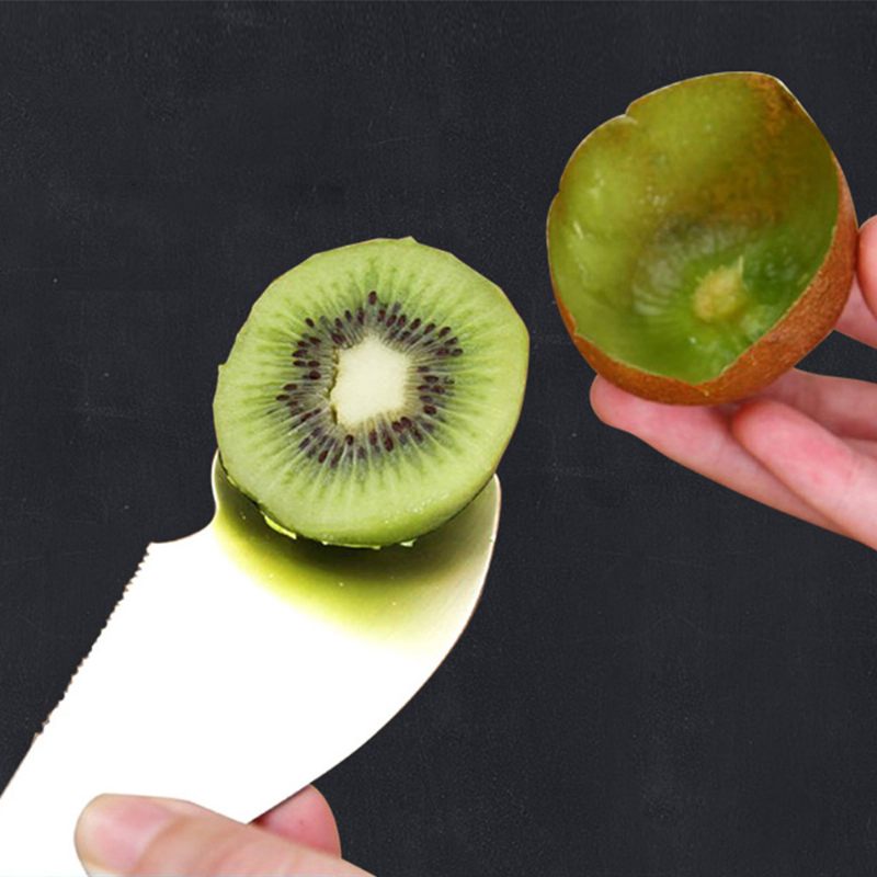 Kiwi Gyümölcshámozó 304 Rozsdamentes Acél Szeletelő Többfunkciós Gyümölcskés Hámozó Pép Gombóc Konyhai Szerszám Gyümölcsszeletelő