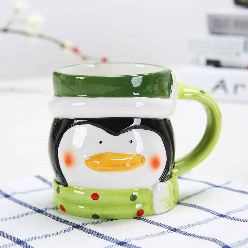 Kreatív Karácsonyi Ajándék Kerámia Teásbögrék Víztartály Csészék És Bögrék Kiváló Minőségű Porcelán Kávé