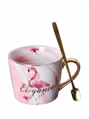 Romantikus Flamingók Madár Mintás Kerámia Csésze Kávés Bögre
